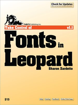 cover image of Take Control of Fonts in Leopard
